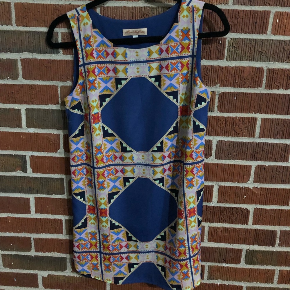 Mara Hoffman XS Aztec Print Sleeveless Silk Dress